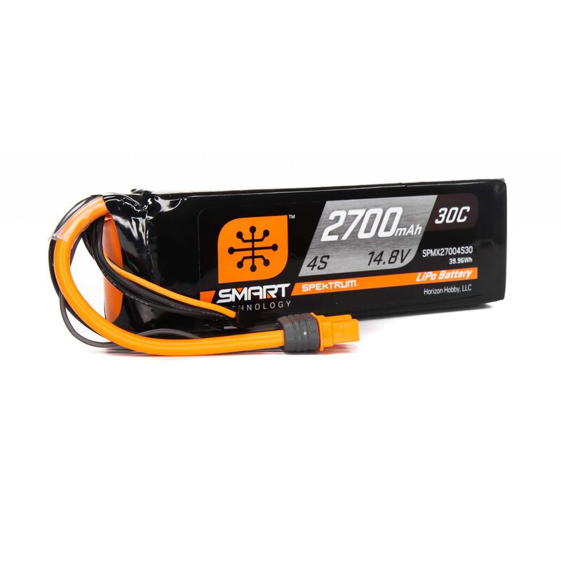 14.8V 2700mAh 4S 30C Smart LiPo Battery: IC3